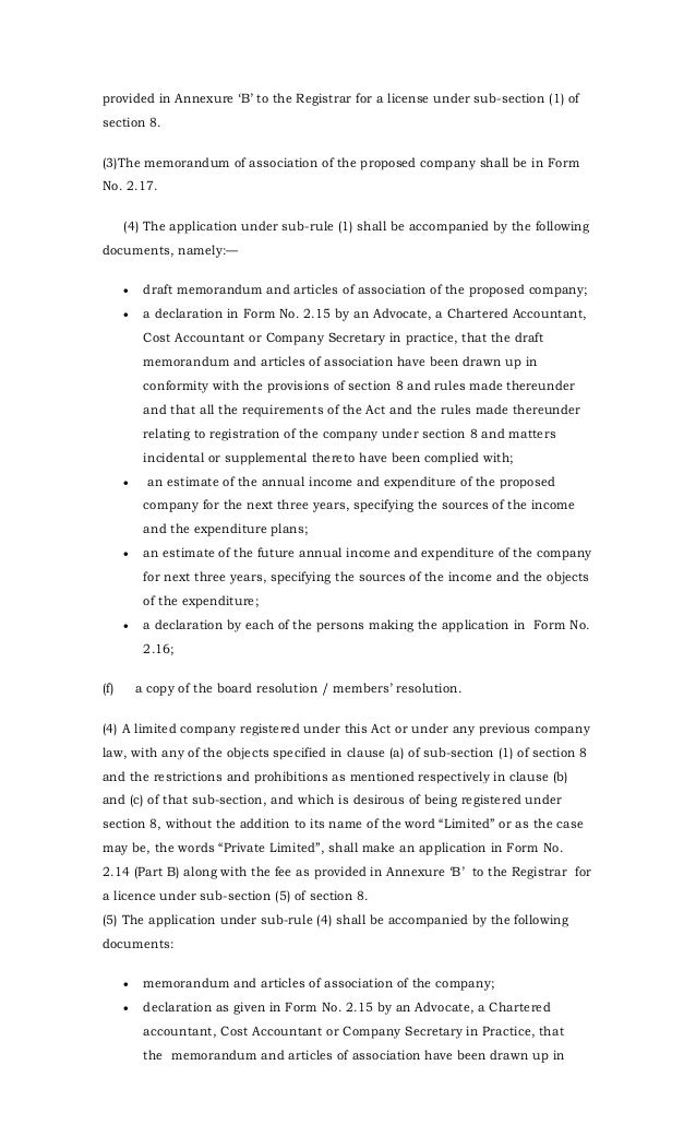 Draft rules for 16 chapters issued on september 7 2013 by mca(1)