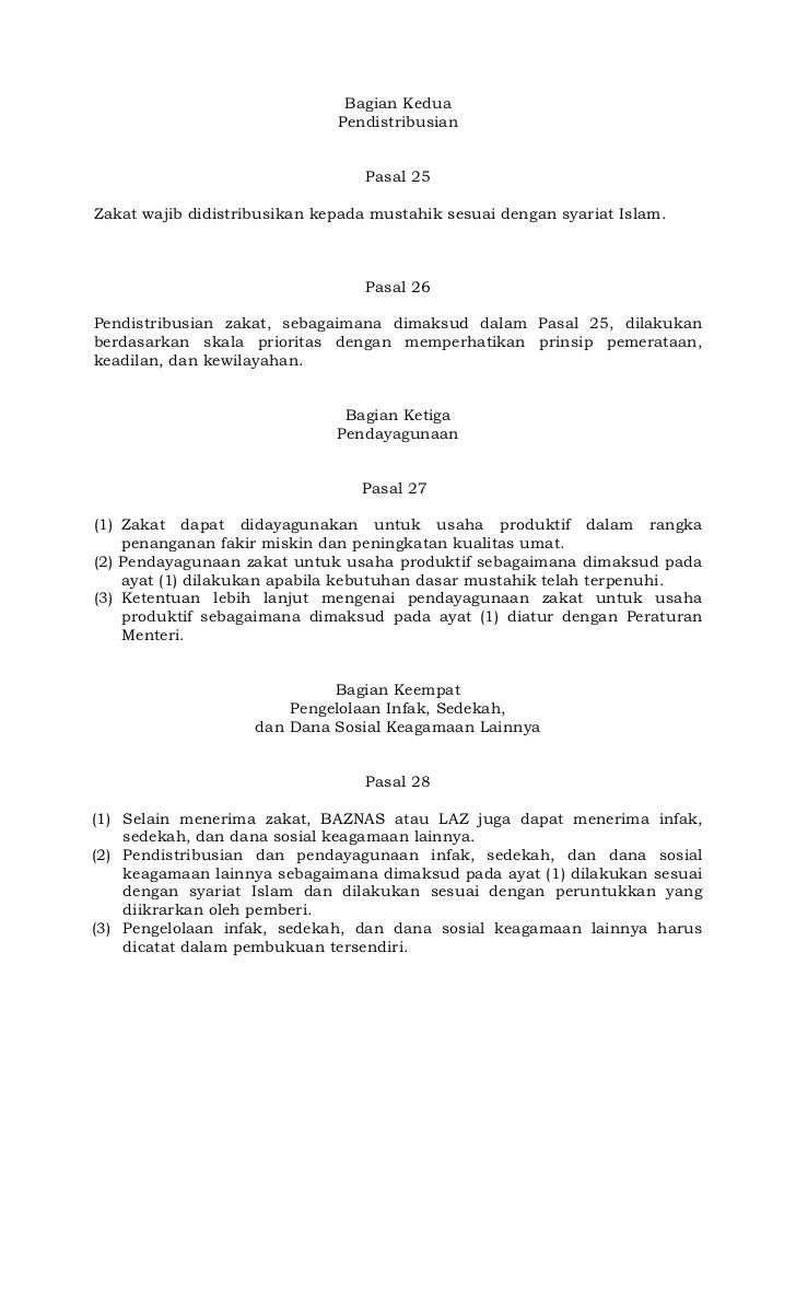 Draft Ruu Pengelolaan Zakat