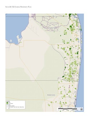 Seven50: Se Florida ProSPerity Plan
18,000’ 36,000’ 54,000’ 72,000’0
Palm Beach County
Broward County
LEGEND
Parks
Golf Courses
Water
Wetland or Marsh
Trails (Paddle Trails, Bike Trails, Hiking Trails,
etc.)
 