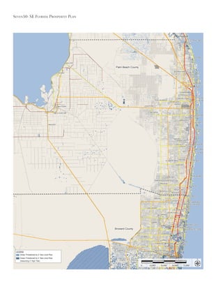 Seven50: Se Florida ProSPerity Plan
18,000’ 36,000’ 54,000’ 72,000’0
Palm Beach County
Broward County
LEGEND
Areas Threatened by 2’ Sea Level Rise
Areas Threatened by 2’ Sea Level Rise
(Assuming 3’ High Tide)
 