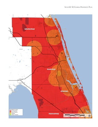 Seven50: Se Florida ProSPerity Plan
18,000’ 36,000’ 54,000’ 72,000’0
Indian River County
St. Lucie County
Martin County
Palm Beach County
WALKABILITY LEVEL
Car-Dependent
Rarely Walkable
Walkable
Walkers’ Paradise
 