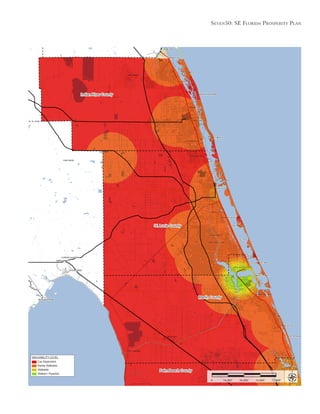 Seven50: Se Florida ProSPerity Plan
18,000’ 36,000’ 54,000’ 72,000’0
Indian River County
St. Lucie County
Martin County
Palm Beach County
WALKABILITY LEVEL
Car-Dependent
Rarely Walkable
Walkable
Walkers’ Paradise
 