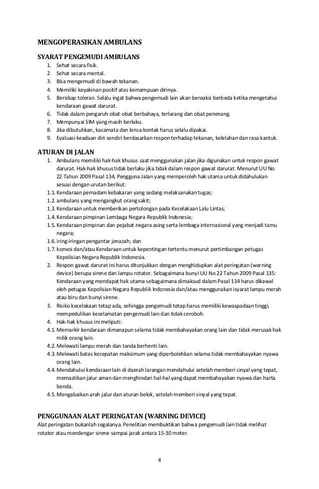 Draft Sop Ambulans Dkk Solo