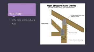 Heel Plate
 Is the plate at the end of a
truss
 