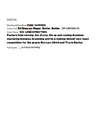 Draft text 1