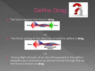 Drag in aircrafts | PPTX