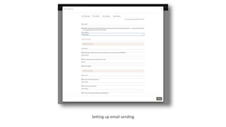 Setting up email sending
 