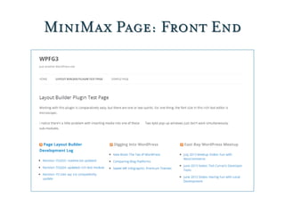 MiniMax Page: Front End
 