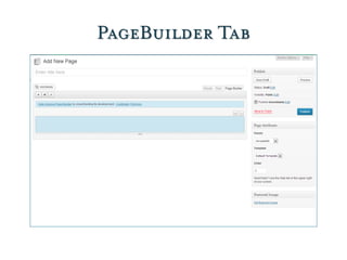 PageBuilder Tab
 
