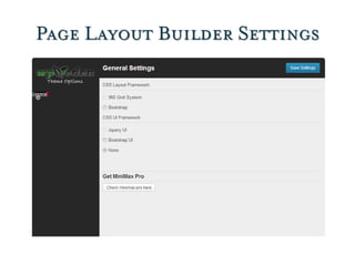 Page Layout Builder Settings
 