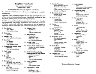 Drag Show Video Verite Clip List