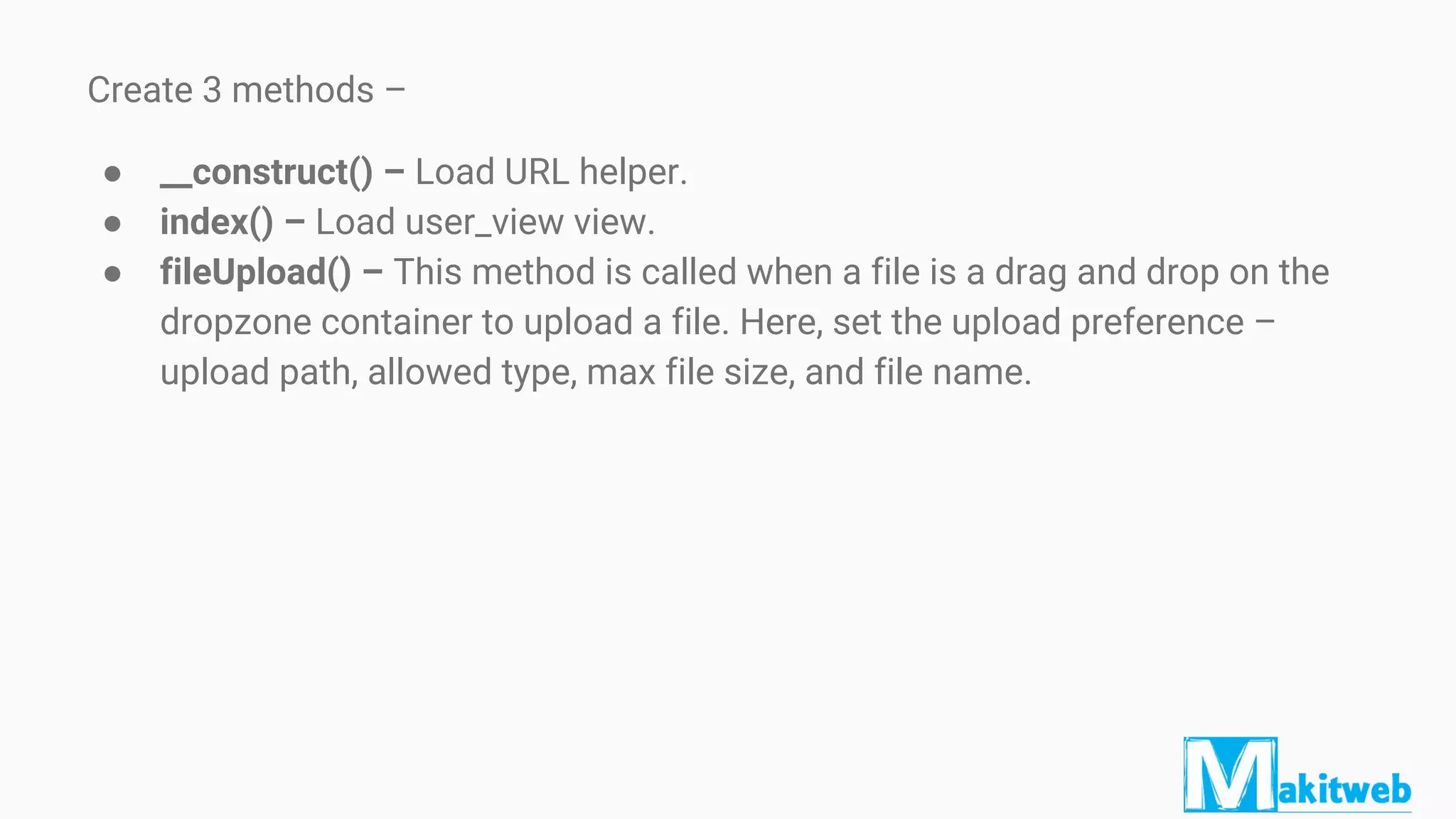 Drag and drop file upload with Dropzone in CodeIgniter | PPT | Free ...