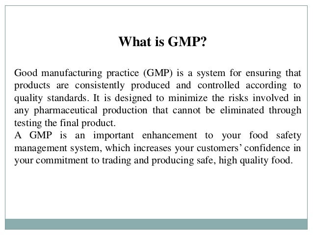 Indian Gmp Certification Who Gmp Certification