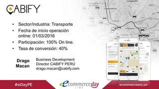 • Sector/Industria: Transporte
• Fecha de inicio operación
online: 01/03/2016
• Participación: 100% On line.
• Tasa de con...