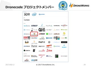 Dronecode プロジェクトメンバー
2017/06/12 © 2017 DroneWorks Inc. 29
 