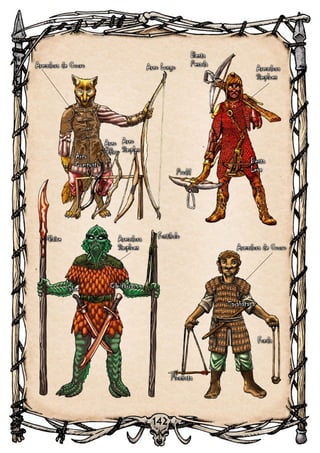 142
Besta
Pesada
Besta
LeveProdd
Armadura de Couro
Armadura de Couro
Armadura
Simploes
Armadura
Simploes
Fustíbalo
Zarabatana
Funda
Plunbata
CimitarraSabre
Arco Longo
Arco
Élfico
Arco
Simples
Arco
Composto
Glaive
 