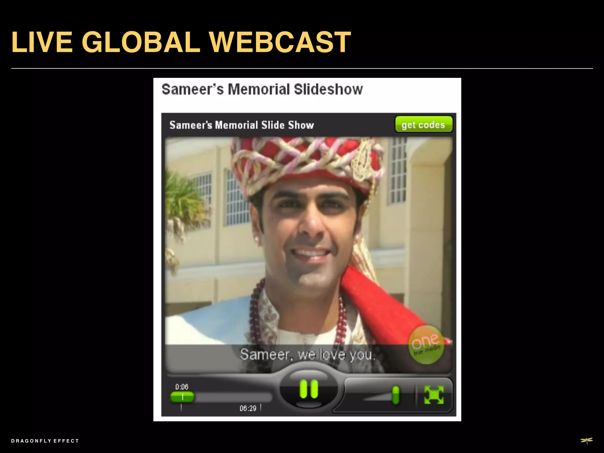 LIVE GLOBAL WEBCAST!




DRAGONFLY EFFECT   !
 