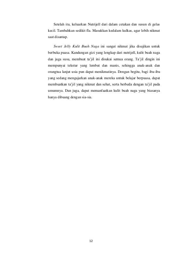 Ta'jil Sehat dan Bergizi dengan Kulit Buah Naga(Sweet