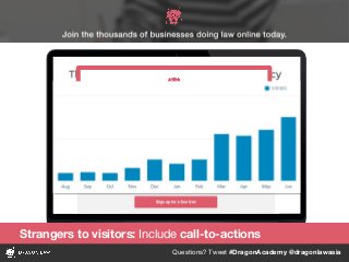 Questions? Tweet #DragonAcademy @dragonlawasia
Like what you’re reading?
Get weekly legal tips, resources and
news delivered in your inbox!
Subscribe
No, I don’t want legal tips
Strangers to visitors: Include call-to-actions
 