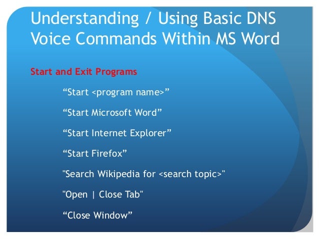 How To Use Dragon Naturally Speaking With Microsoft Word How To Use Dragon Naturally Speaking With Microsoft Word