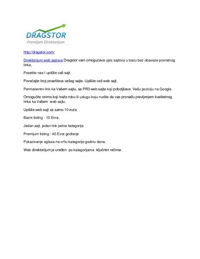Dragstor Direktorijum Web Sajtova