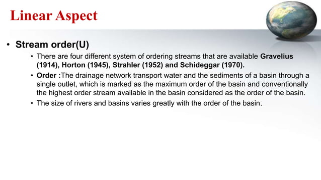 Drainage basin morphometry | PPSX