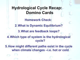 Hydrological Cycle Recap:  Domino Cards ,[object Object],[object Object],[object Object],[object Object],[object Object]