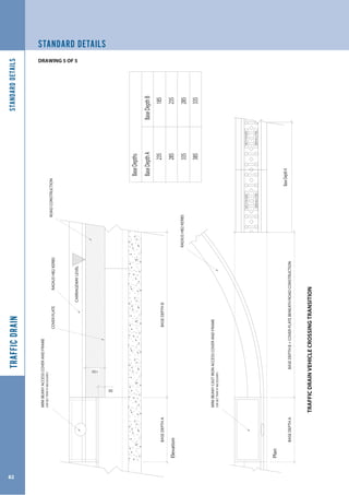 DRAWING 5 OF 5
STANDARDDETAILSTRAFFICDRAIN
82
STANDARD DETAILS
 