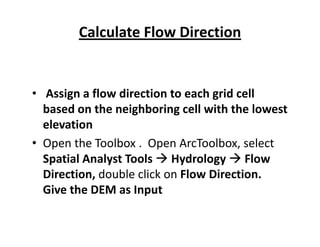 Flow Direction Values Drainage generation using_arc_gis | PDF