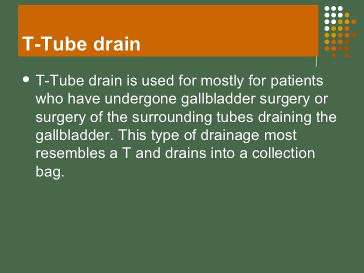 drainage system in abdominal surgery t tube drain
