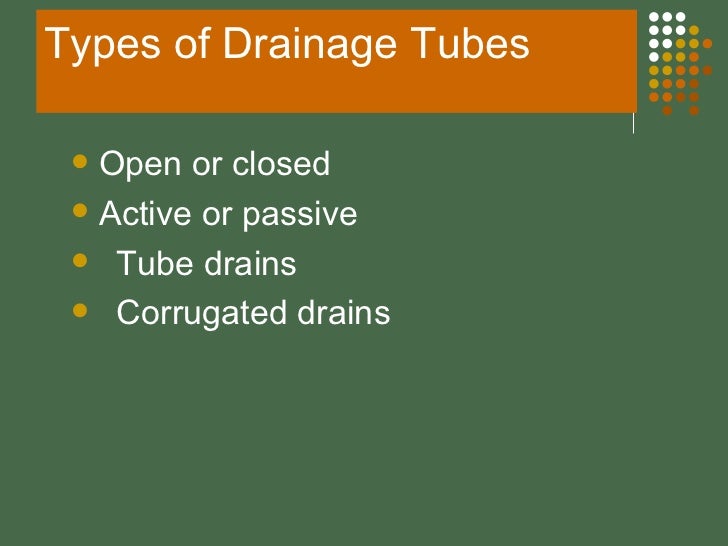 types of drains