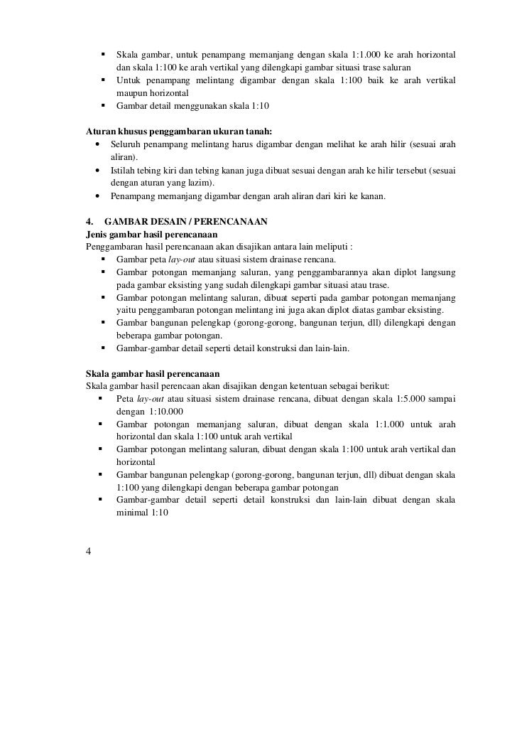Gambar teknis perencanaan drainase