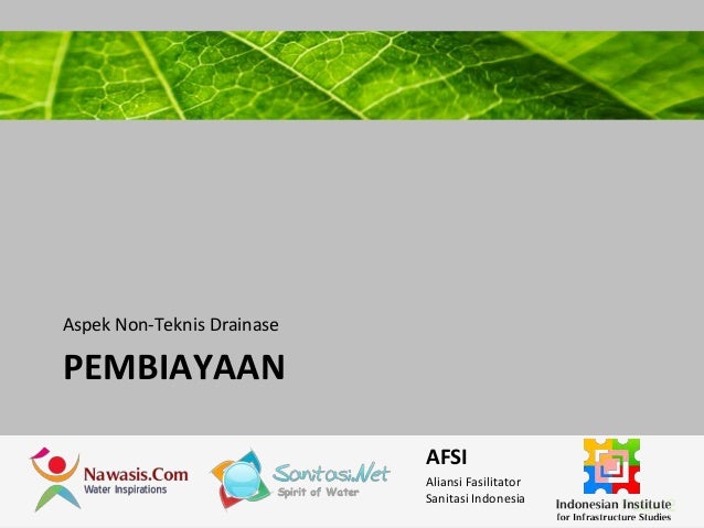 Penyelenggaraan Sistem Drainase Perkotaan A 6 Aspek Non Teknis Drai