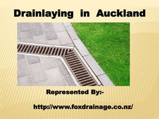 Drainlaying in Auckland
Represented By:-
http://www.foxdrainage.co.nz/
 