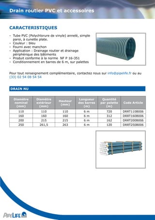 Drain routier pvc accessoires | PDF