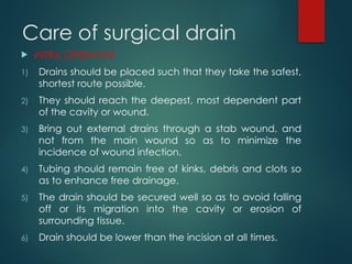 drains and catheters detailed explanation | PPTX