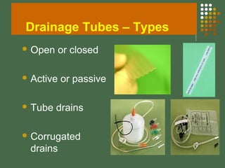 Drains in surgery