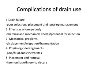 Drain Absence Usage of Various types of Drains in Surgery .pdf