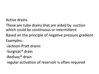 Usage of Various types of Drains in Surgery .pdf