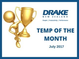 TEMP OF THE
MONTH
July 2017
 