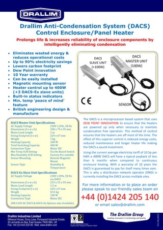 Drallim Anti-Condensation System Control Enclosure & Panel Heater | PDF
