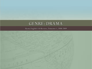 GENRE: DRAMA Hyatt, English 110 Review, Trimester 1, 2008-2009 