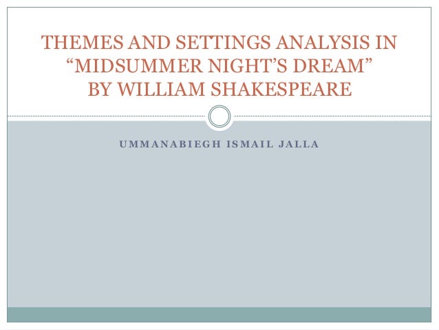 Themes And Settings In A Midsummer Night S Dream By William Shakesp