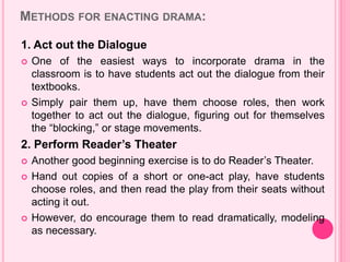 Drama definition, significance and methods | PPT