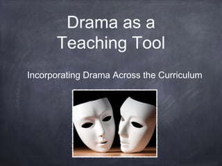 Drama as a
Teaching Tool
Incorporating Drama Across the Curriculum
 