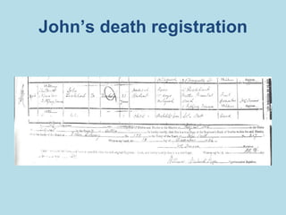 John’s death registration 