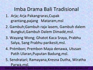 Drama Bali | PPT