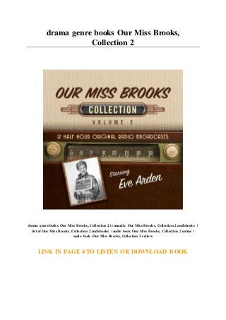 drama genre books Our Miss Brooks,
Collection 2
drama genre books Our Miss Brooks, Collection 2 | romantic Our Miss Brooks, Collection 2 audiobooks |
list of Our Miss Brooks, Collection 2 audiobooks | audio book Our Miss Brooks, Collection 2 online |
audio book Our Miss Brooks, Collection 2 sellers
LINK IN PAGE 4 TO LISTEN OR DOWNLOAD BOOK
 