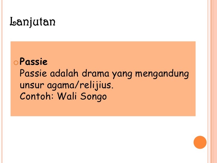 Jenis-jenis drama