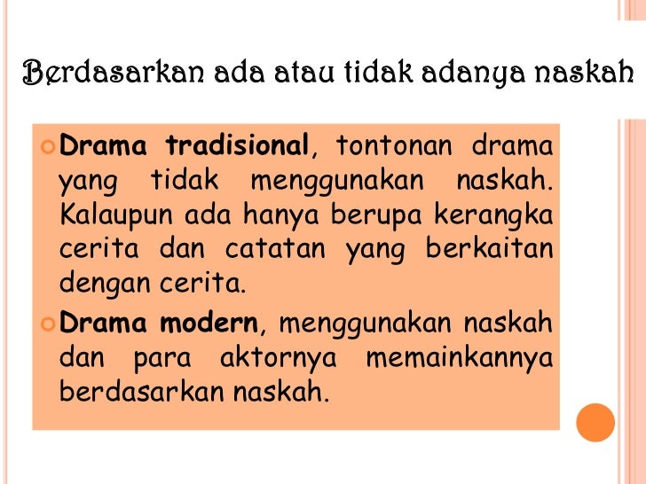 Jenis-jenis drama